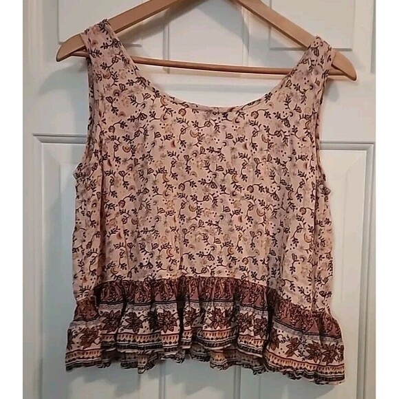 Patrons Of Peace Womens Medium Tops Lot Of 2 Sleevless Floral Boho Cottage Core - Picture 16 of 16